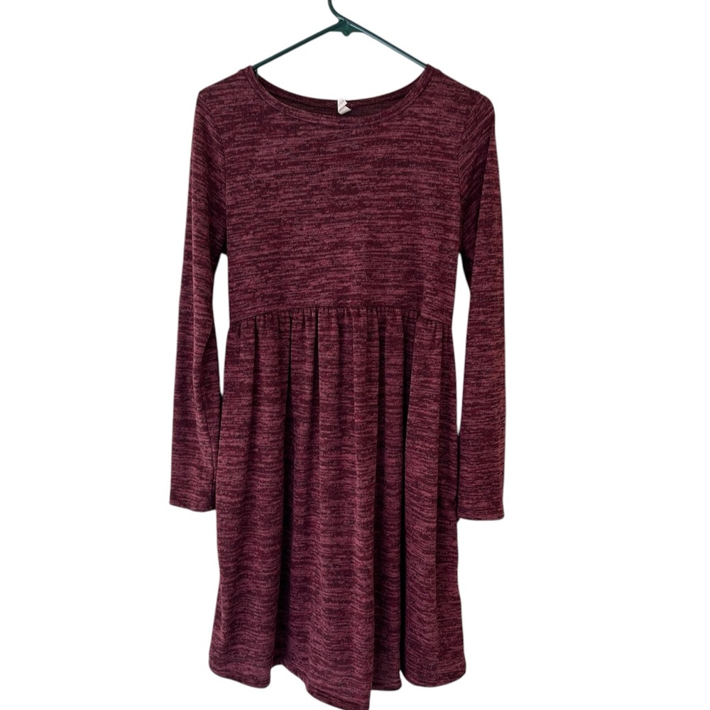 PinkBlush Heather Maroon Maternity Dress